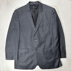 John Varvatos Star Men Delancy Pinstripe Wool Blazer Gray, 44R
